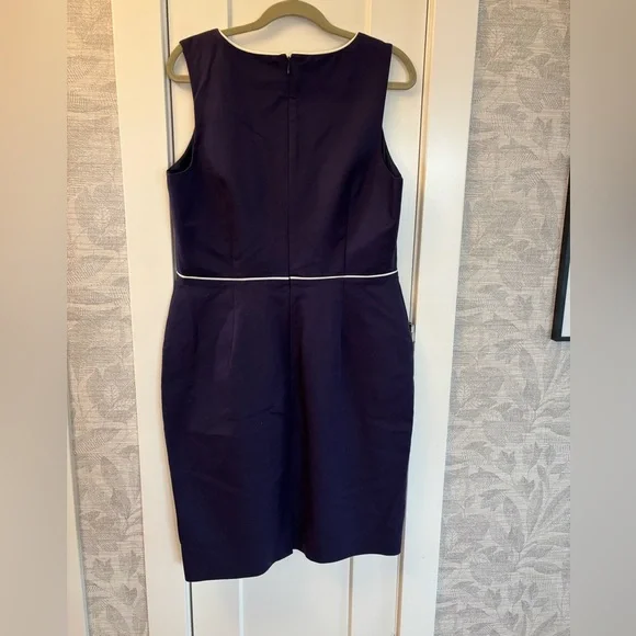 Banana Republic Women’s Navy Sheath Dress Sz 14 Preppy Career - Picture 3 of 11